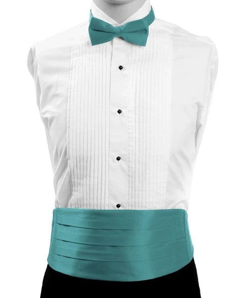 Men's Poly Satin Bow Tie and Cummerbund Set - CBT1301