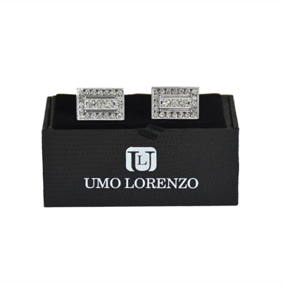 Premium Quality Cufflinks CL1409 - Full Pavé Crystal