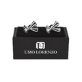 Premium Quality Cufflinks CL1450 - Silver Crossed Trumpets