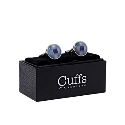 Premium Quality Cufflinks CL1807 - Blue Opal Panel