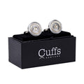 Premium Quality Cufflinks CL1829 - Concentric Ring Crystal