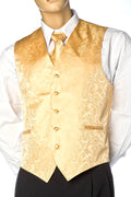 Brocade Vest Set - Gold