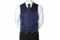 Brocade Vest Set - Navy