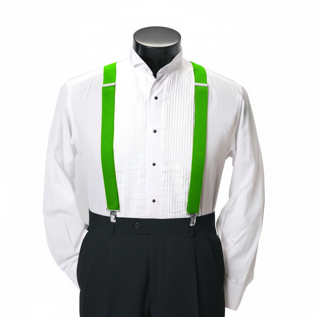 Men's Boxed Clip Suspenders CSB4601 - Lime