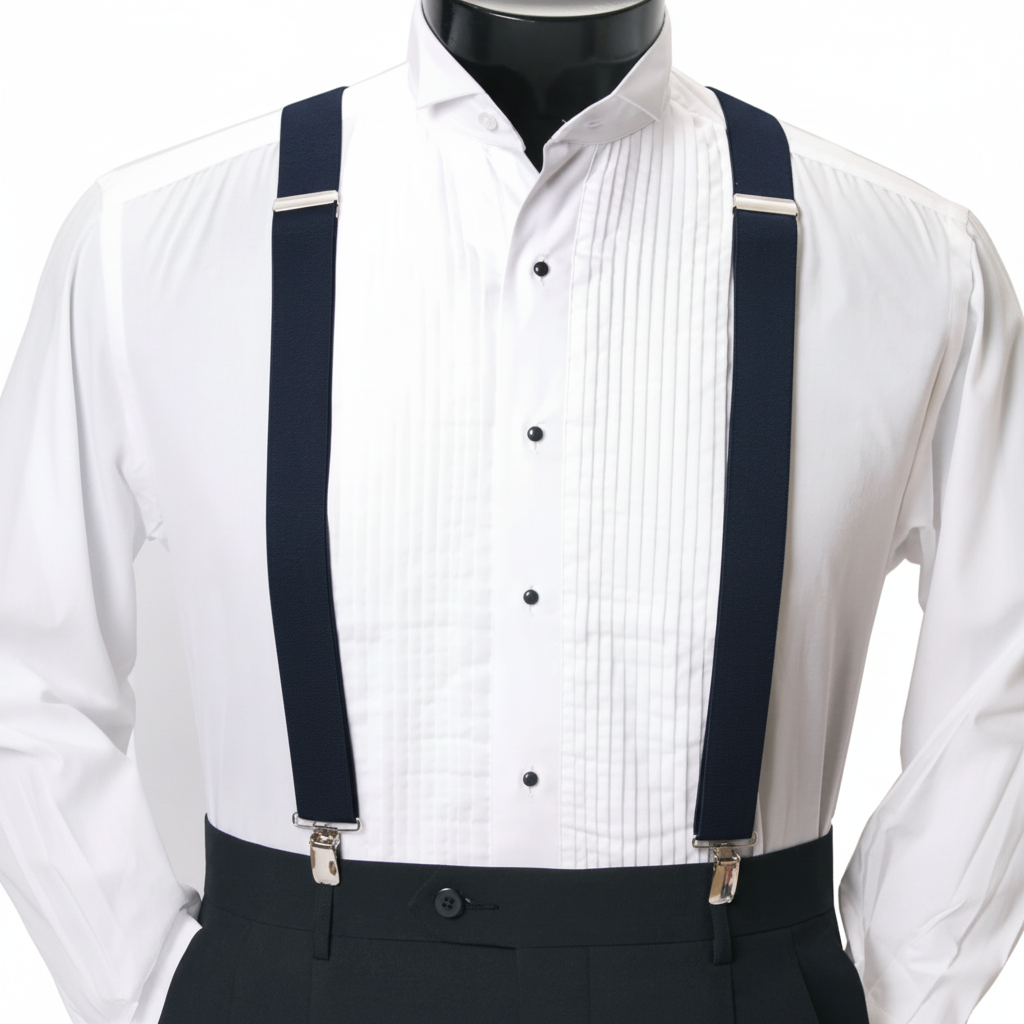 Men's Boxed Clip Suspenders CSB4601 - Navy