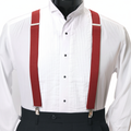 Men's Boxed Clip Suspenders CSB4601 - Red