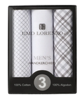 Men's cotton gray handkerchiefs UMO Lorenzo gift box with branding