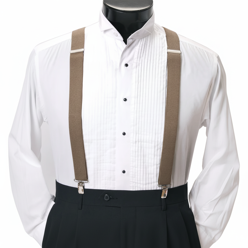 Men's Boxed Clip Suspenders CSB4601 - Taupe