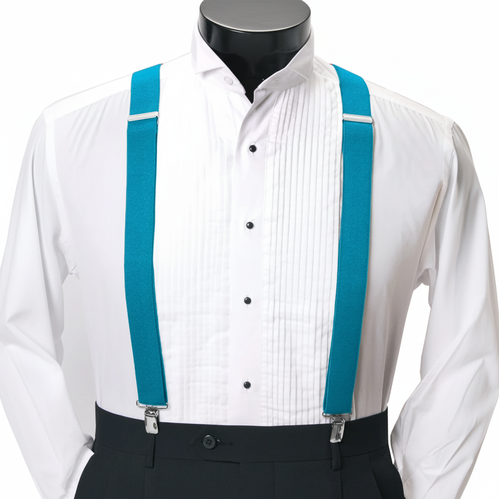 Men's Boxed Clip Suspenders CSB4601 - Turquoise