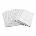 White cotton handkerchiefs fanned stack