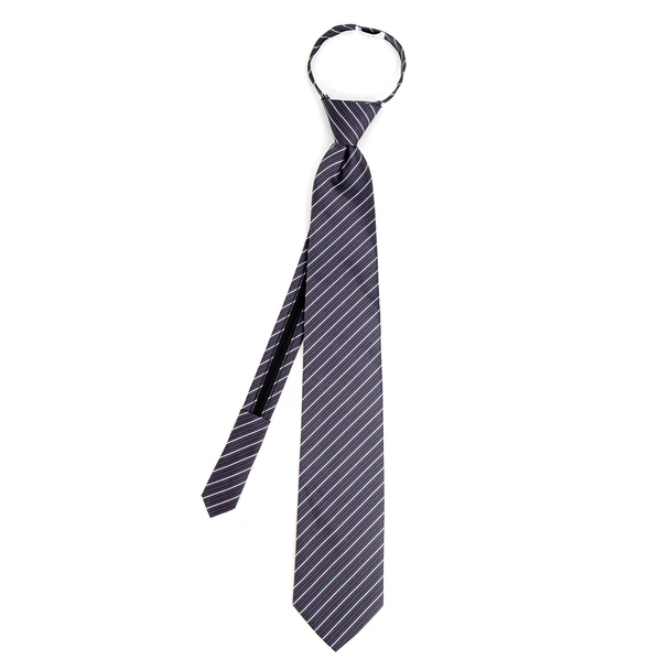 Men's Charcoal Striped Zipper Tie - front view