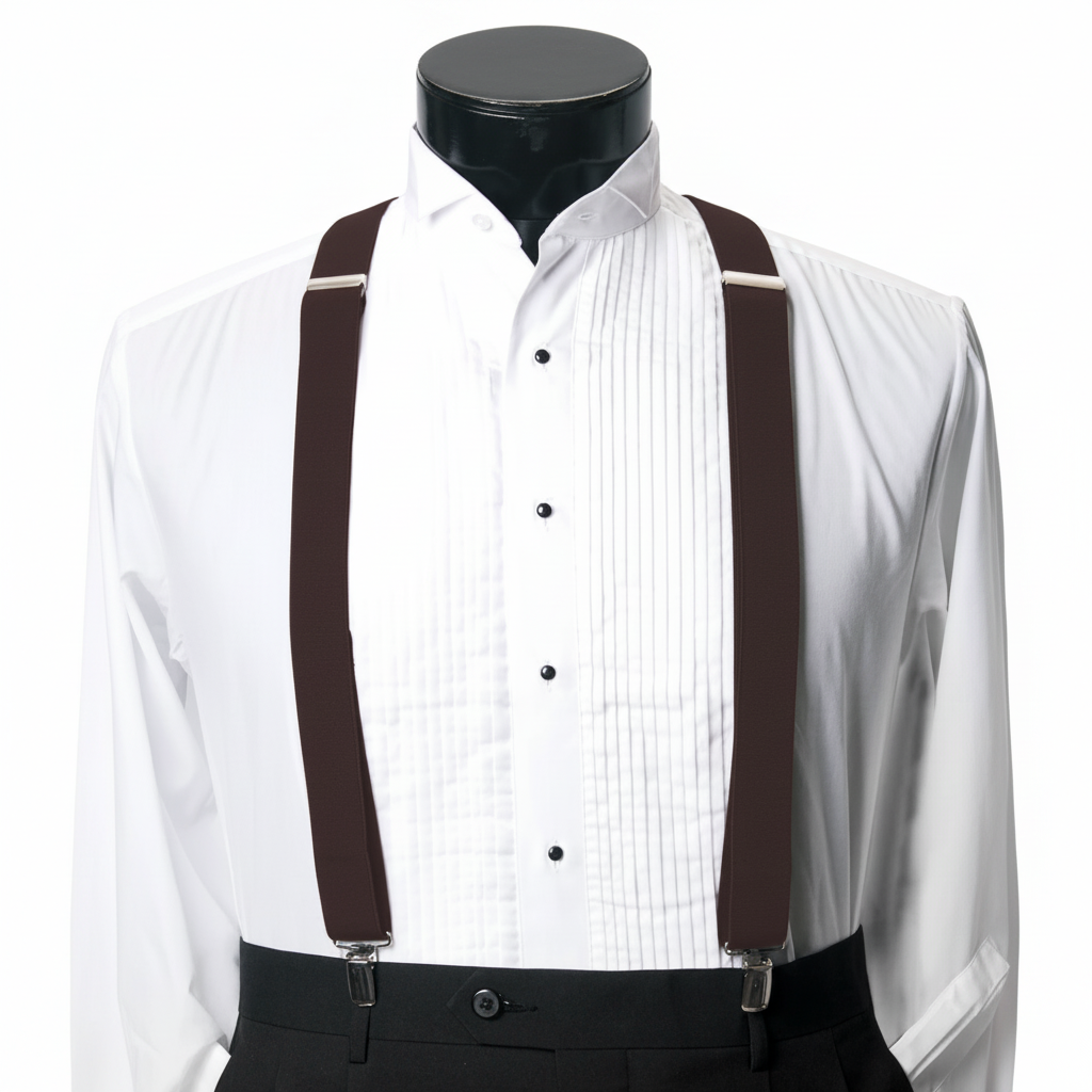 Men's Boxed Clip Suspenders CSB4601 - Brown