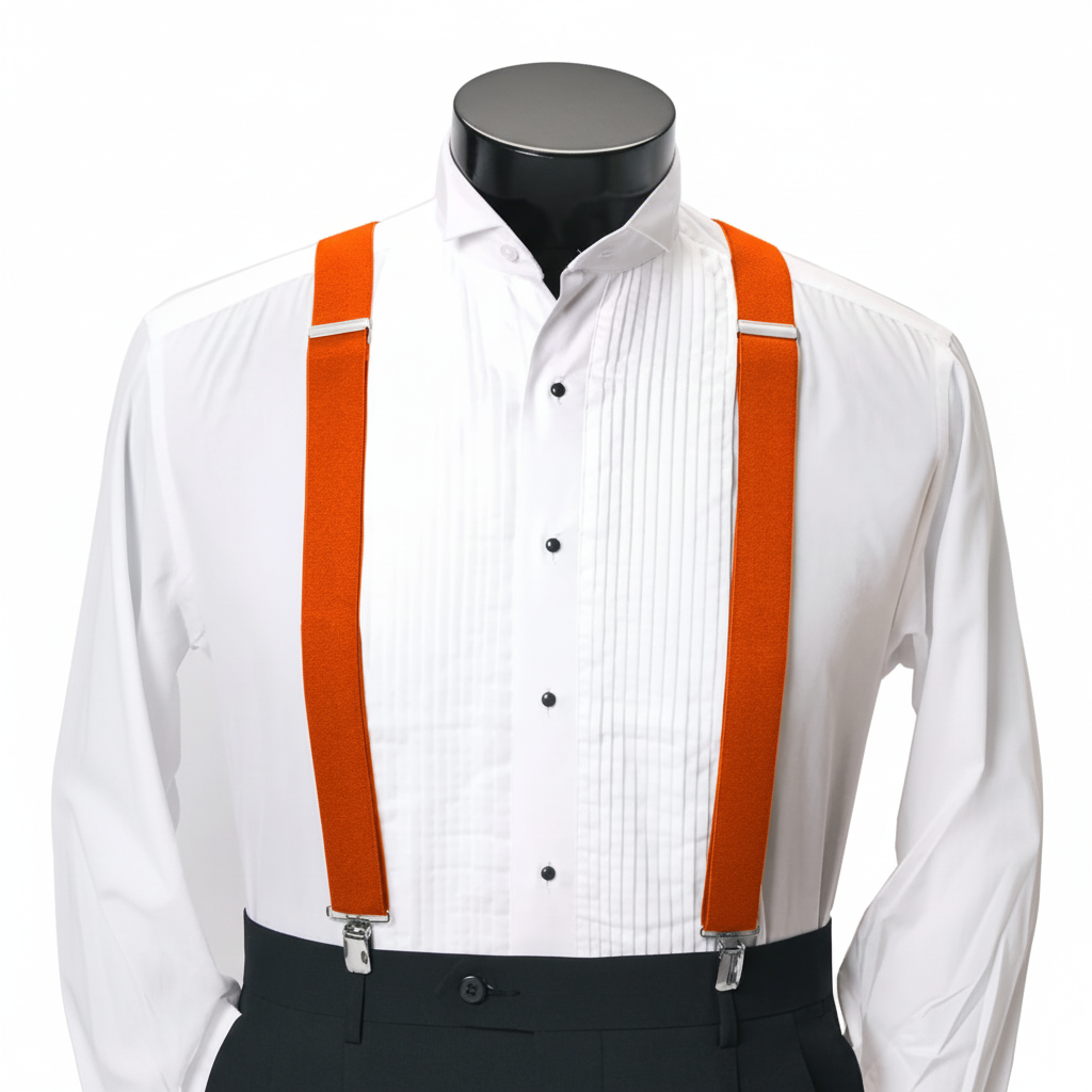 Men's Boxed Clip Suspenders CSB4601 - Orange