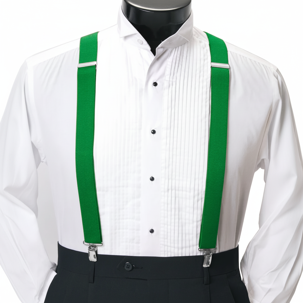 Men's Boxed Clip Suspenders CSB4601 - Green