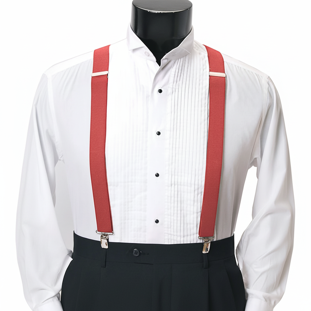 Men's Clip Suspenders CS1301 - Red