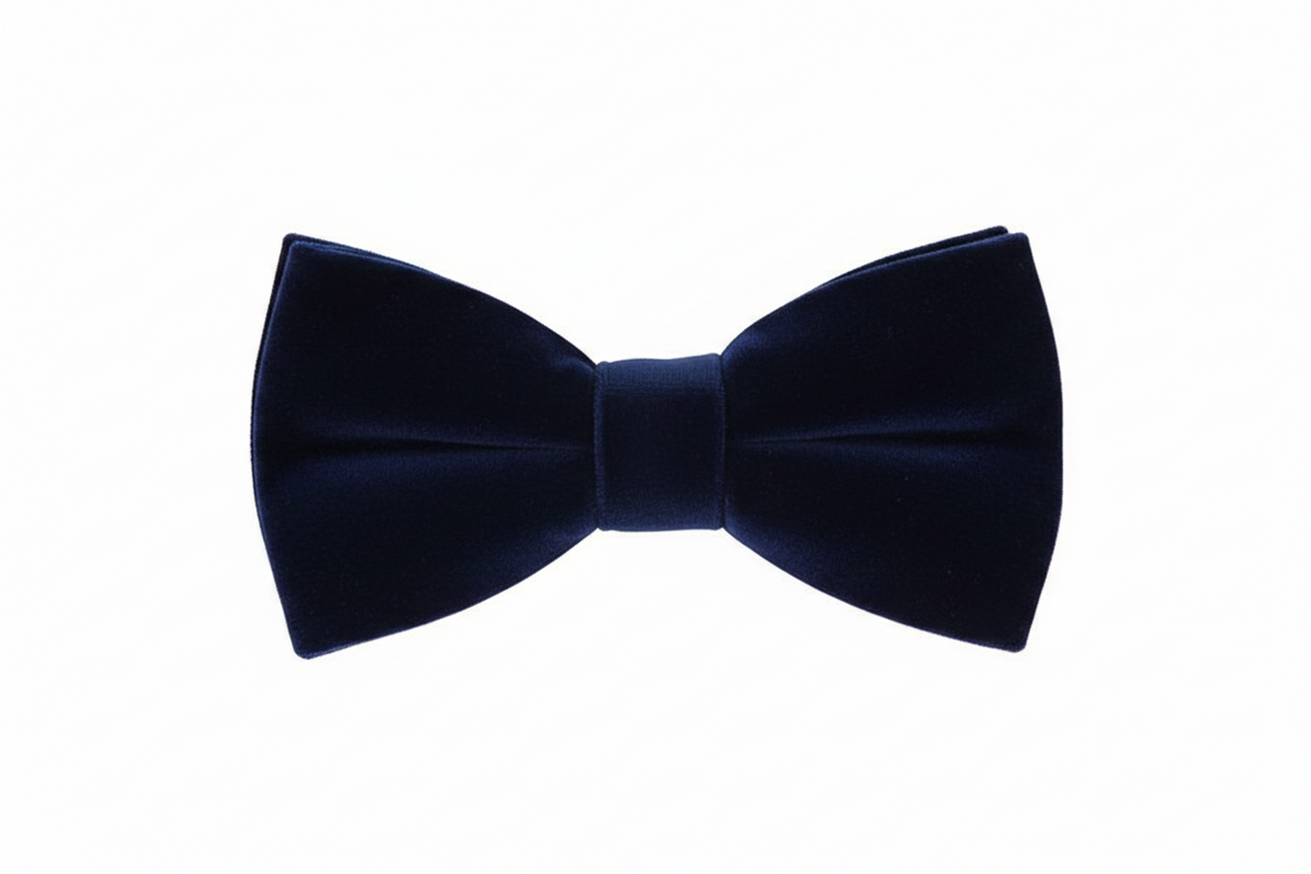 Men's Velvet Banded Bow Tie