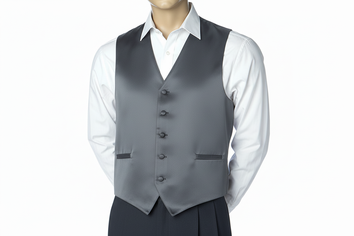 Plain Vest - Charcoal