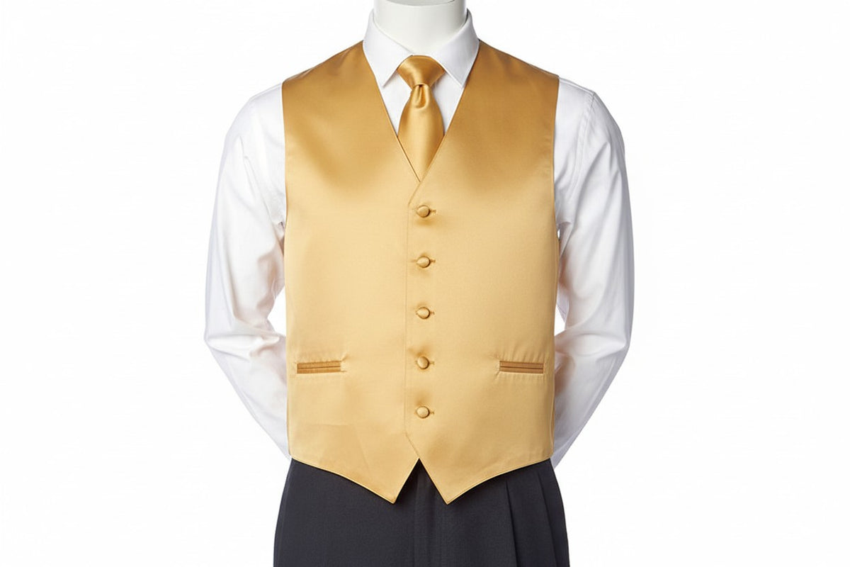 Plain Vest - Gold