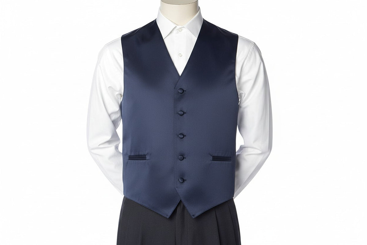 Plain Vest - Navy