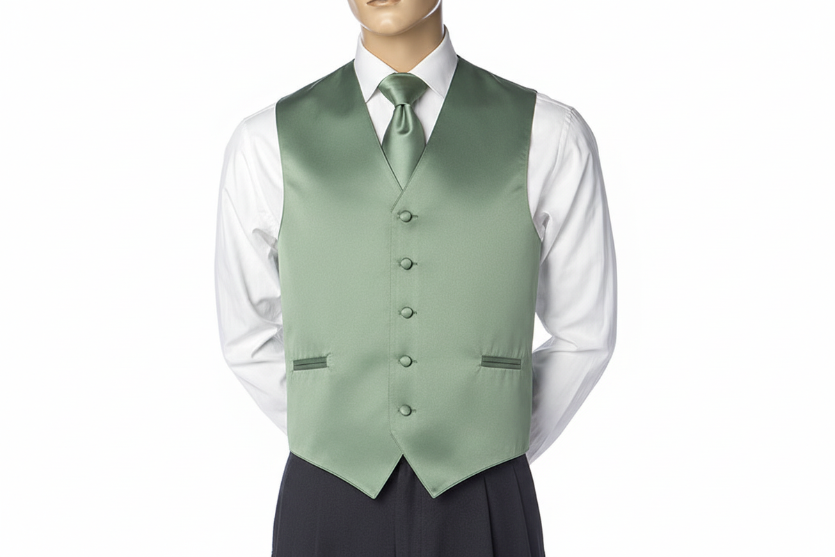 Plain Vest - Sage