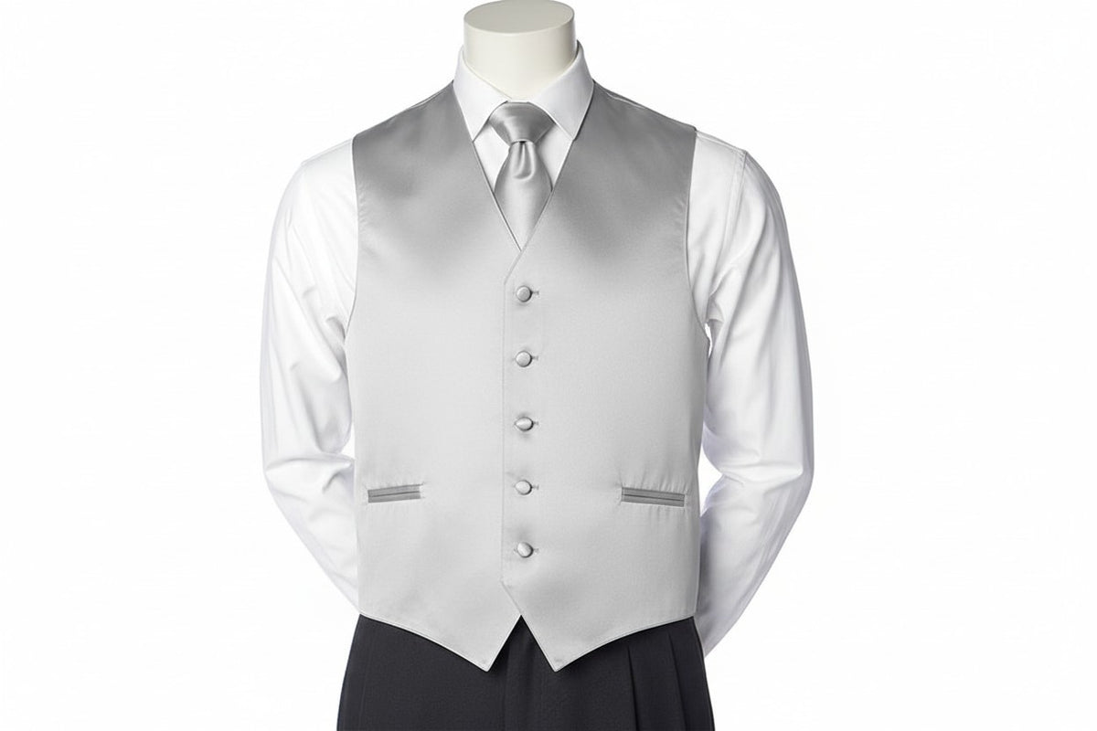 Plain Vest - Silver